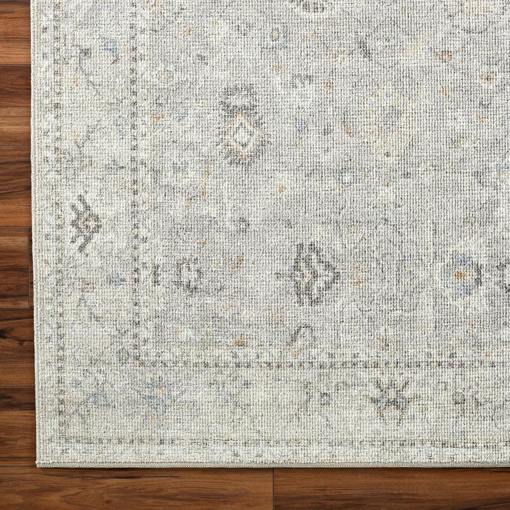 Livabliss x Becki Owens Davina Damask Area Rug , 7'10" x 10', Light Grey
