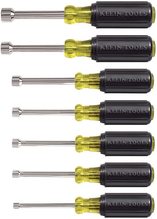 Klein Tools 80021 Tool Set, Screwdriver and Nut Driver Tool Kit with Assorted Tips, Magnetizer / De-Magnetizer, 16-Piece, Home Improvement