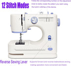 Sewing Machine for Beginners with 12 Built-in Stitches Small Sewing Machines with Accessory Kit, Mini Sewing Machine 2 Speed(High-Low Speeds)