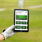 Pinned Golf Portable GPS Tablet - The Caddie - Magnetic  Weatherproof  Touchscreen  FCB Distances - Golf Caddy 45 000 Course Maps - Gifts for Men - Gray