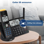 VTech IS8128-41 Super Long Range 4-Handset DECT 6.0 Cordless Phone for Home with Answering Machine, 2300 ft Range, Call Blocking, Bluetooth Connect to Cell, Intercom