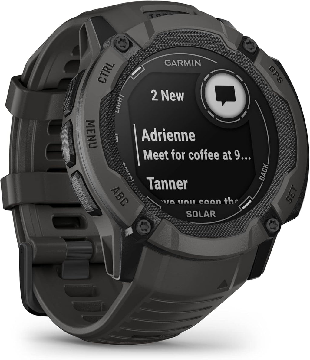 Garmin Instinct 2X Solar  Rugged GPS Smartwatch  Built-in Flashlight  Solar Charging Capability  Multi-Band GNSS  Graphite