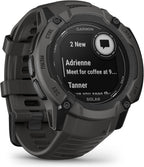 Garmin Instinct 2X Solar  Rugged GPS Smartwatch  Built-in Flashlight  Solar Charging Capability  Multi-Band GNSS  Graphite