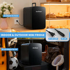 Enventor Mini Refrigerator, 15L Compact Skincare Fridge AC+DC Power Cooler & Warmer Small Refrigerator for Bedroom, Skincare, Makeup, Cosmetics, Car, Office (Black)