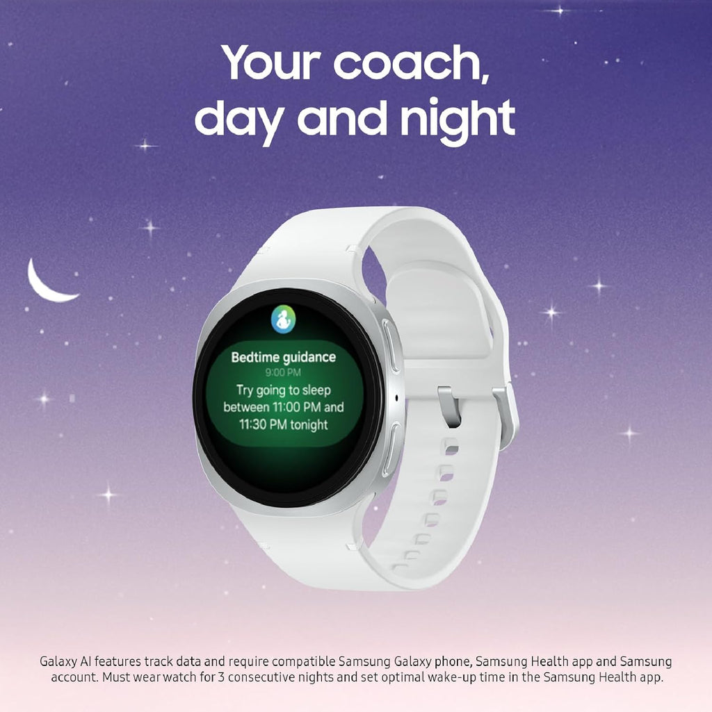 Samsung Galaxy Watch 8 (2025) 44mm Bluetooth Smartwatch  Cushion Design  Fitness Tracker  Sleep Coaching  Running Coach  Energy Score  Heart Rate Tracking  Graphite US Version  2 Yr Warranty