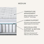 Beautyrest Silver BRS900 12.25” Medium Twin XL Mattress, Cooling Technology, Supportive, CertiPUR-US, 100-Night Sleep Trial, 10-Year Limited Warranty White