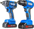 ACDelco Brushless Combo Kit, 251 Ft-lbs (350Nm) Impact Wrench & 400 In-lbs Drill, 1/2" & 3/8" Chuck, (2) 2.0Ah Batteries & Charger, 2600 RPM, 20V 2-Tool Power Kit, ARI20132-K1