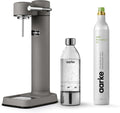 Aarke Carbonator lll with CO2 Cylinder, Sparkling & Carbonation Water Machine, Stainless Steel with PET BPA-Free Reusable Bottle Volume 1L/34 fl oz (Matte Grey)