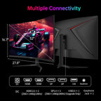 KTC 32 Inch 240Hz Curved Gaming Monitor  2K 1440P Computer PC Monitor with 1000R 1ms Frameless  Adaptive Sync 122% sRGB  HDMI  DisplayPort  Tilt Adjustable  H32S25E