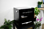 FRIGIDAIRE Black Retro Mini Refrigerator-Energy Saving-Adjustable Thermostat Control-Side Mounted Bottle Opener-Ideal for Dorm, Office, RV, Garage, Apartment 1.6 Cubic Feet