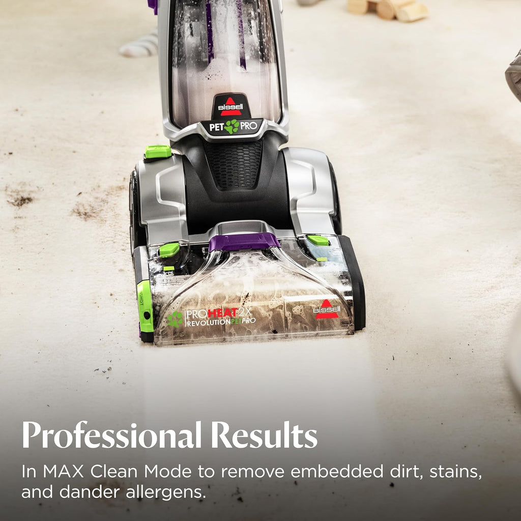 BISSELL ProHeat 2X Revolution Pet Pro Plus, 3588F, Upright Deep Cleaner, 30-minute Dry Time, Dual Dirt Lifter Powerbrush, Hose & Tool Attachment, Pet Upholstery and Tough Stain Tool Included