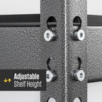 SafeRacks Modular Garage Shelving - 5 Tier Storage Shelves, Tall Metal Rack Shelves for Storage, Heavy Duty Steel Shelf Organizer for Garage, Or Kitchen Pantry (Hammertone, 18 x 48 x 72)