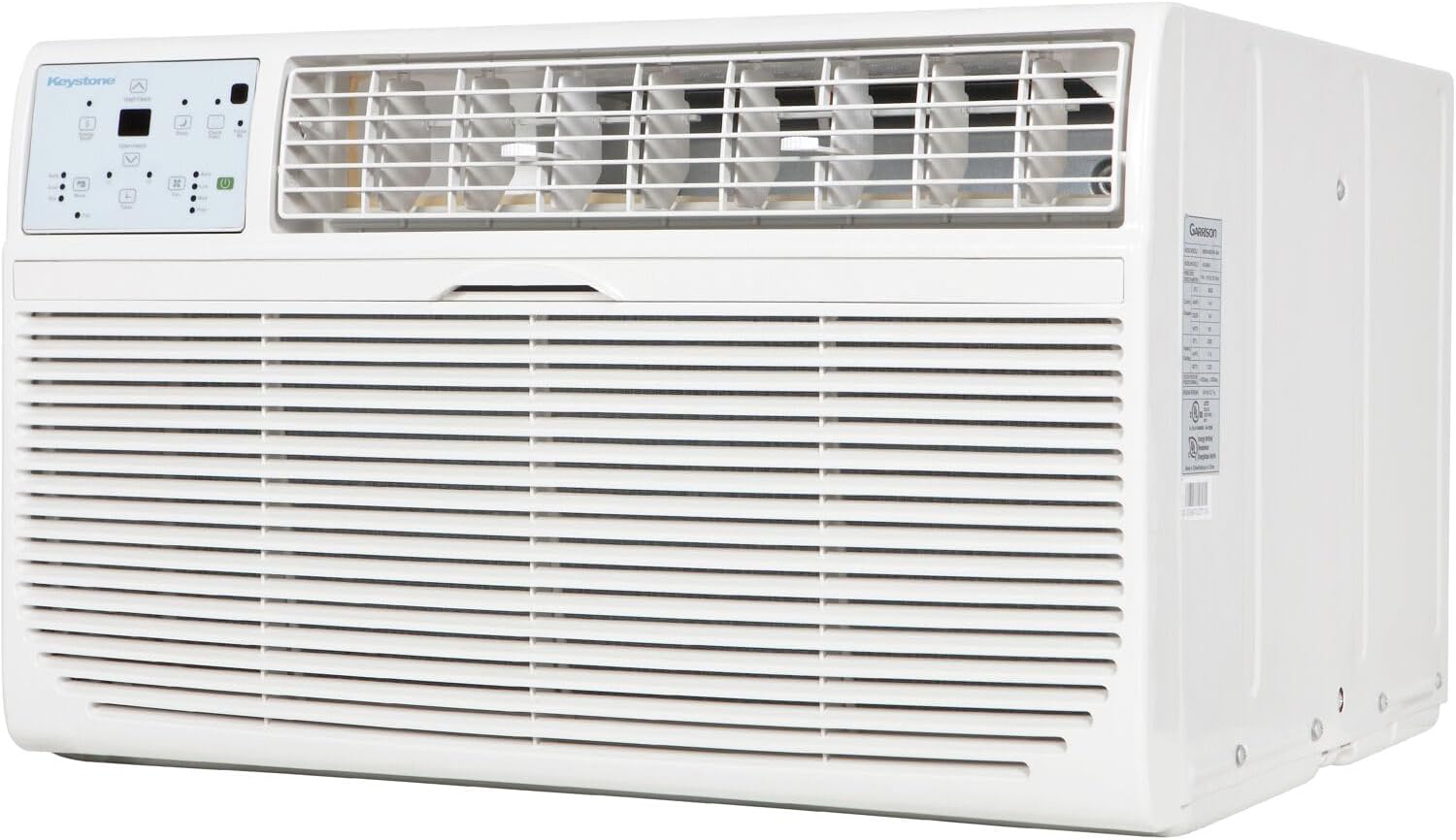 Keystone 12,000 BTU Wall Mounted Air Conditioner with Supplemental Heat and Dehumidifier Function, 230V, Wall AC with Remote for Small and Medium Sized Rooms up to 550 Sq.Ft., Quiet, High Efficiency