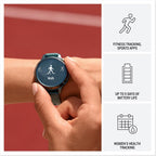 Garmin Lily® 2 Active  Small and Stylish Smartwatch  Built-in GPS  Hidden Display  Patterned Lens  Up to 9 Days Battery Life  Jasper Green with Jasper Green Silicone Band