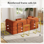 79in Convertible Sofa Bed, Corduroy Boneless Couch Bed, Futon Sleeper Sofa Pull Out Bed, Foldable Couch for Living Room Apartment, No Assembly Required