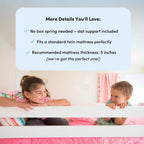 Max & Lily Bunk Bed Twin over Twin, Solid Wood Bunk Bed Frame with Ladder for Kids, 14" Safety Guardrails, Easy Assembly, No Box Spring Needed, Blue