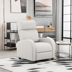 Homall Recliner Chair, Recliner Sofa for Adults, Recliners Home Theater Seating with Lumbar Support, Reclining Sofa Chair for Living Room (Fabric, Beige)
