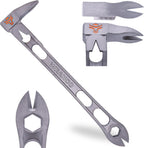 Wrango Tools 9.5" Titanium Nail Puller Cats Paw Pry Bar - 45% Lighter Than Steel - Side Nail Puller - 13mm Bolt Remover - Professional Contractor Grade - 5% Donated To Help Farmers