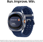 Samsung Galaxy Watch Ultra (2025) 47mm LTE Smartwatch  Titanium Casing  Advanced Sleep Coaching  Running Coach  Energy Score  Heart Rate Tracking  GPS  Titanium Silver US Version  2 Yr Warranty