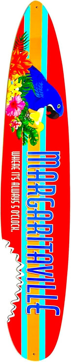 Beach Parrot Aluminum and Composite Indoor and Outdoor Surfboard - 46.5 inches by 9 inches x .25 inches