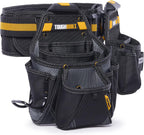 ToughBuilt ClipTech Series – 3-Piece Handyman Tool Belt Set, Modular ClipTech™ System with 2 Rugged Pouches & Heavy-Duty Padded Belt, 1680D Reinforced Construction (TB-CT-111-CP)