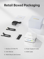 GMKtec Mini PC Computer  G10 Ryzen 5 3500U (Beats N150/4300U/3200U)  16GB RAM 512GB SSD 2.5GbE NIC LAN Desktop Office Home Business HTPC  Triple 4K Display  WiFi  BT  USB-C  DP  Type-C PD  HDMI 2.1