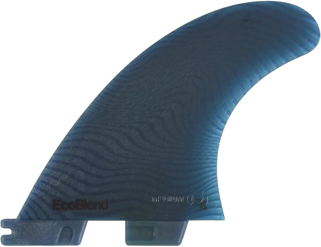 FCS Performer Eco Neo Glass Surfboard Fins (Medium, Quad (4 Fins)), Blue