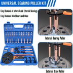 45 in1 Bearing Puller Set, Blind Bearing Puller Separator, 3 Jaw Gear Pulley Puller Kit, Inner Bearing Removal Tool with 9 Different Specifications of Pulling Heads, Special Storage Box