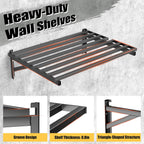 Ultrawall Heavy Duty Garage Wall Shelves, 2 x 3 ft Wall Mounted Storage Shelves, Holds Up to 800Lbs, 2Pack, Black