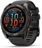 Garmin fēnix® 8 – 51 mm  AMOLED  Sapphire  Premium Multisport GPS Smartwatch  Long-Lasting Battery Life  Dive-Rated  Built-in LED Flashlight  Carbon Gray DLC Titanium with Pebble Gray Band