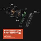 JBL Tour Pro 2 - True Wireless Noise Cancelling Earbuds with Smart Charging Case  6-mic Perfect Calls with Voice Control  Up to 40hrs of Playtime  Immersive JBL Spatial Sound (Black)