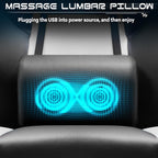 Meilocar Big and Tall Gaming Chair for Adults, 330lbs Heavy Duty Computer Chair with Footrest, Video Game Chair, Massage Lumbar Support, Wide Seat High Back Reclining Desk Chair, White