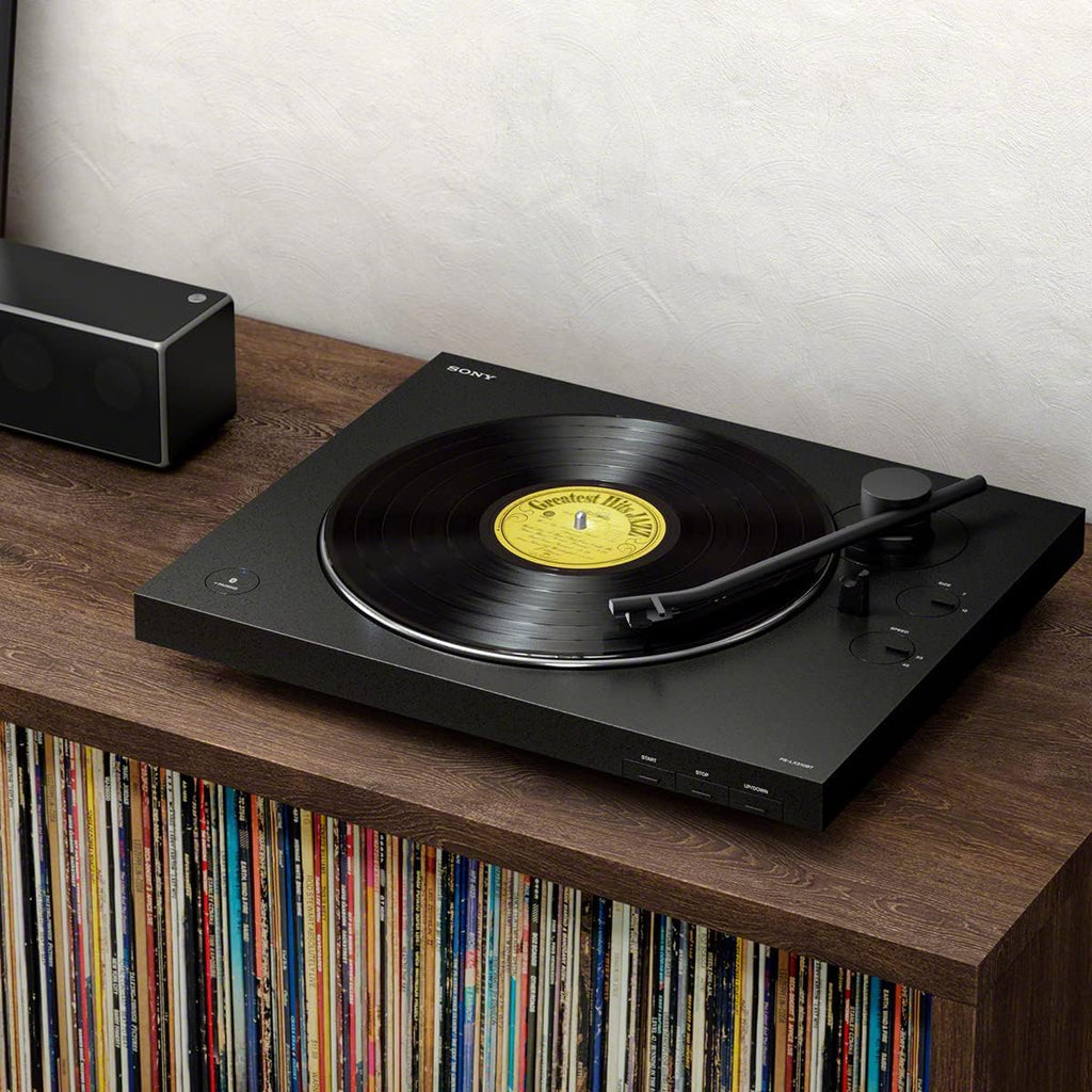 Sony PS-LX310BT Belt Drive Turntable: Fully Automatic Wireless Vinyl Record Player with Bluetooth and USB Output Black