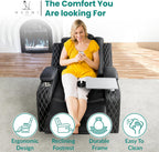 Chicago Home Theater Recliner Chair – Bluetooth Speakers, Wireless Charging, Power Recline, Adjustable Headrest, LED Lighting, Cup Holders & Premium Faux Leather for Ultimate Comfort