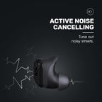 Raycon Impact Earbuds Military-Grade Impact Resistant  IP67 Bluetooth Earbuds with Stereo Sound  90 Hours of Battery Life  Active Noise Cancellation (Black)