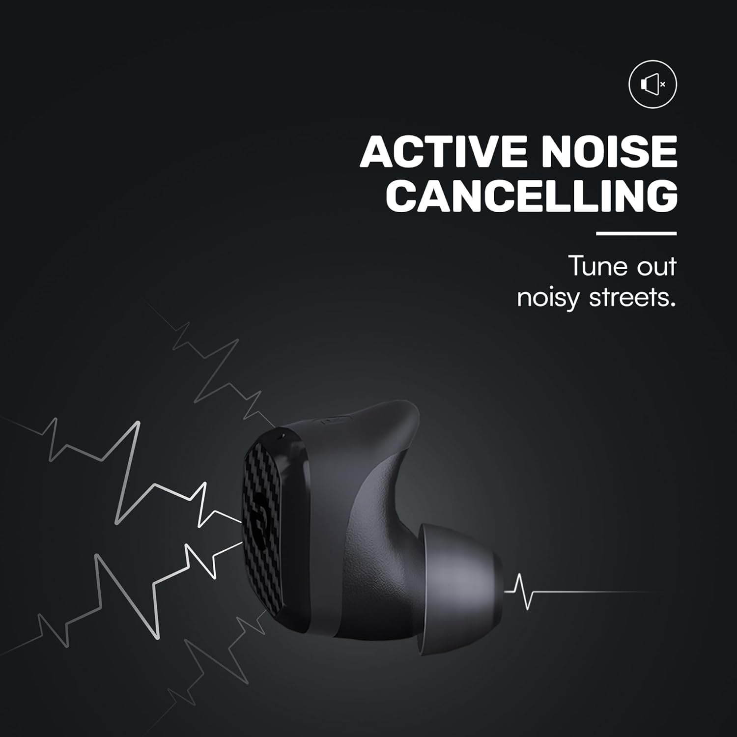 Raycon Impact Earbuds Military-Grade Impact Resistant  IP67 Bluetooth Earbuds with Stereo Sound  90 Hours of Battery Life  Active Noise Cancellation (Black)