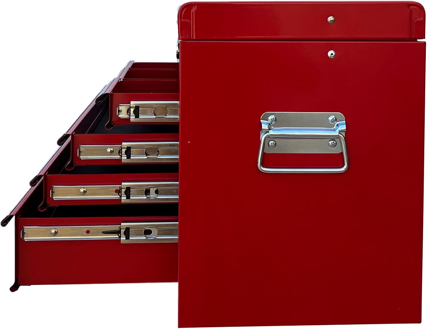 Workington Portable Metal Tool Chest with 6 Drawers, 24" 6-Drawer Tool Chest Cabinet with Ball Bearing Drawer Slides, Steel Tool Storage Box Organizer 4005 Red