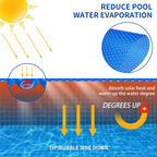 BigXwell Solar Pool Cover  Blue 16-mil 12 x 24 Foot Rectangle Solar Blanket for In-Ground Pools  1600 Series Heavy-Duty Insulating Pool Heater Covers for Swimmer