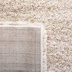 SAFAVIEH Hudson Shag Collection Area Rug - 9' x 12', Ivory & Beige, Modern Abstract Design, Non-Shedding & Easy Care, 2-inch Thick Ideal for High Traffic Areas in Living Room, Bedroom (SGH295C)