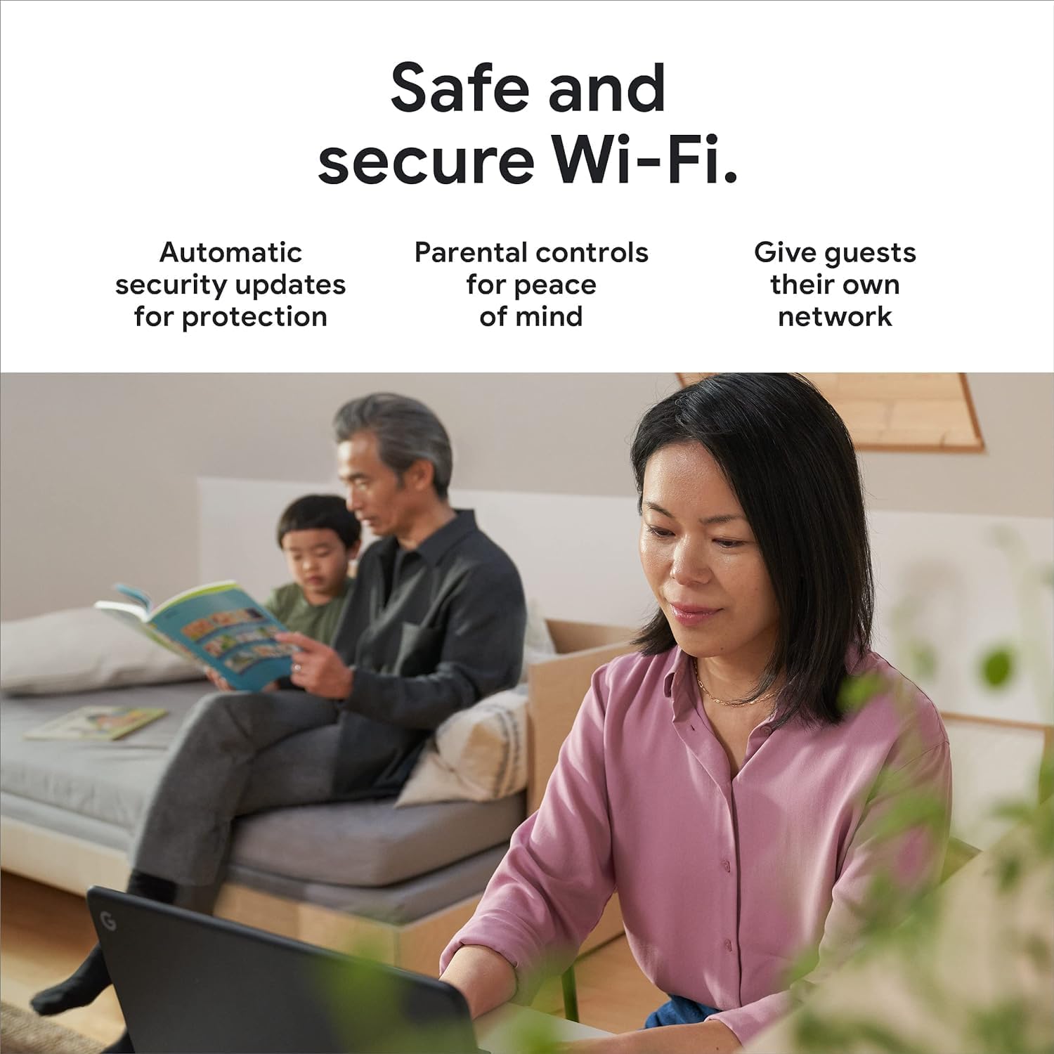 Google Nest WiFi Pro - Wi-Fi 6E - Reliable Home Wi-Fi System with Fast Speed and Whole Home Coverage - Mesh Router - Non-Retail Packaging - 3 Pack - Snow