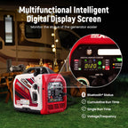 maXpeedingrods 4000 Watt Dual Fuel Inverter Generator with Bluetooth® Control Start and Display  RV Ready  Electric Start  Quiet for Outdoor Camping  Home Backup  Garden .PGMA Compliant