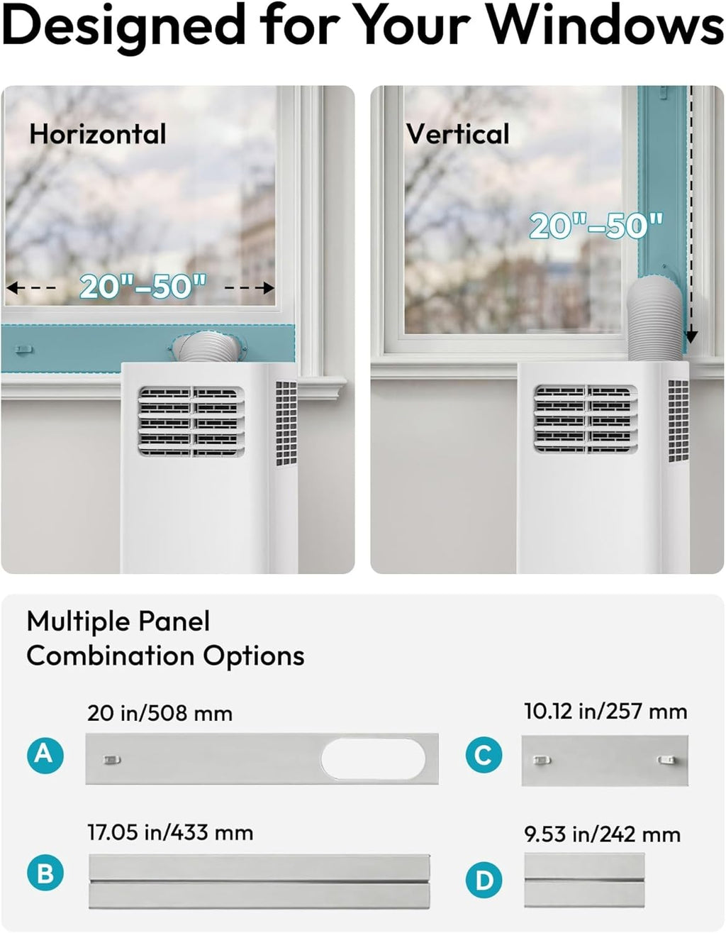 EUHOMY 8000 Btu Portable Air Conditioners, 3 in 1 Portable AC with Cool, Dry, Fan Modes, Quiet Air Conditioners with 24H Timer & Sleep Modes, with Remote, for Bedroom, Apartments up to 350 Sq.Ft