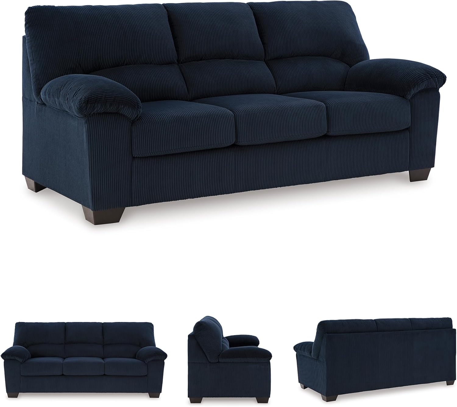 Signature Design by Ashley SimpleJoy Contemporary Sofa for Living Room, Blue