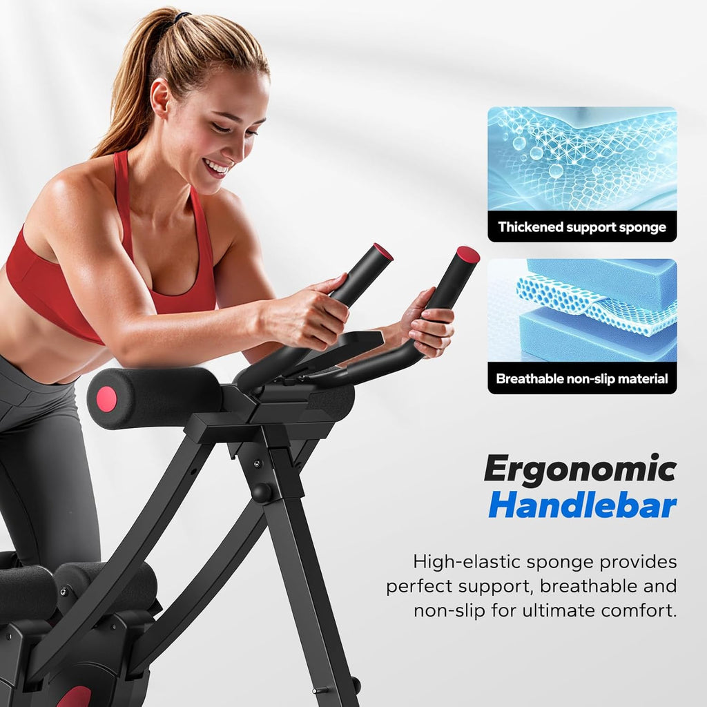 MERACH Ab Machine, Adjustable Ab Trainer Machine, AB Workout Equipment for Home Gym, Independent Dual Tracks for Mountain Climber, Foldable for Home Exercise, Load Capacity 440 LBS