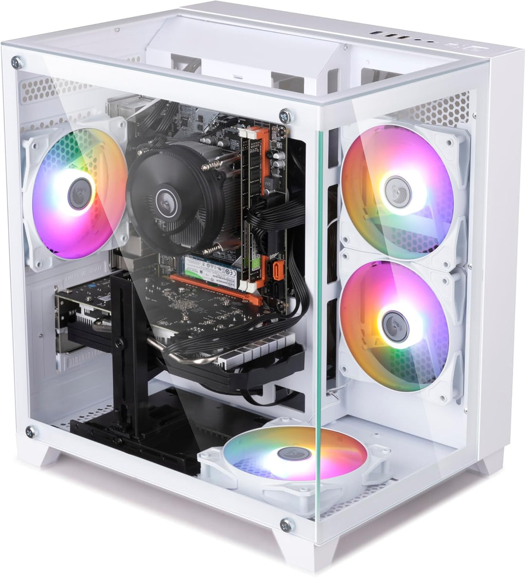 Prebuilt Gaming PC Desktop Computer Intel Core i7 Desktop Operating at A Frequency of 3.4-3.9 GHz RX590 Graphics Card with 8GB GDDR5 Video Memory 16GB RAM  512GB SSD WiFi 5.0 RGB Fan x4