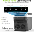 advwin 12 Volt Car Refrigerator Electric Cooler/Warmer, Plug In Car Cooler with 110V AC Home Power Cord & 12V Car Adapter, Portable Refrigerator for Camping, Travel, RV (22L, Dark Grey)