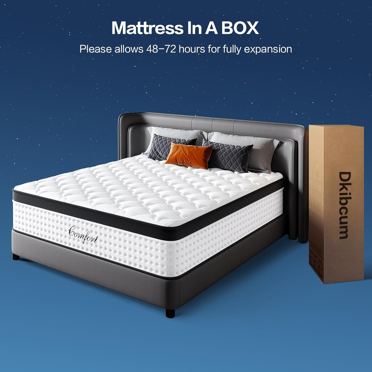 Full Size Mattress - 12 Inch Memory Foam Mattress in a Box, Breathable Fabric, Pocket Springs Hybrid Mattress for Motion Isolation Pressure Relief, CertiPUR-US, Medium Firm Full Mattresses