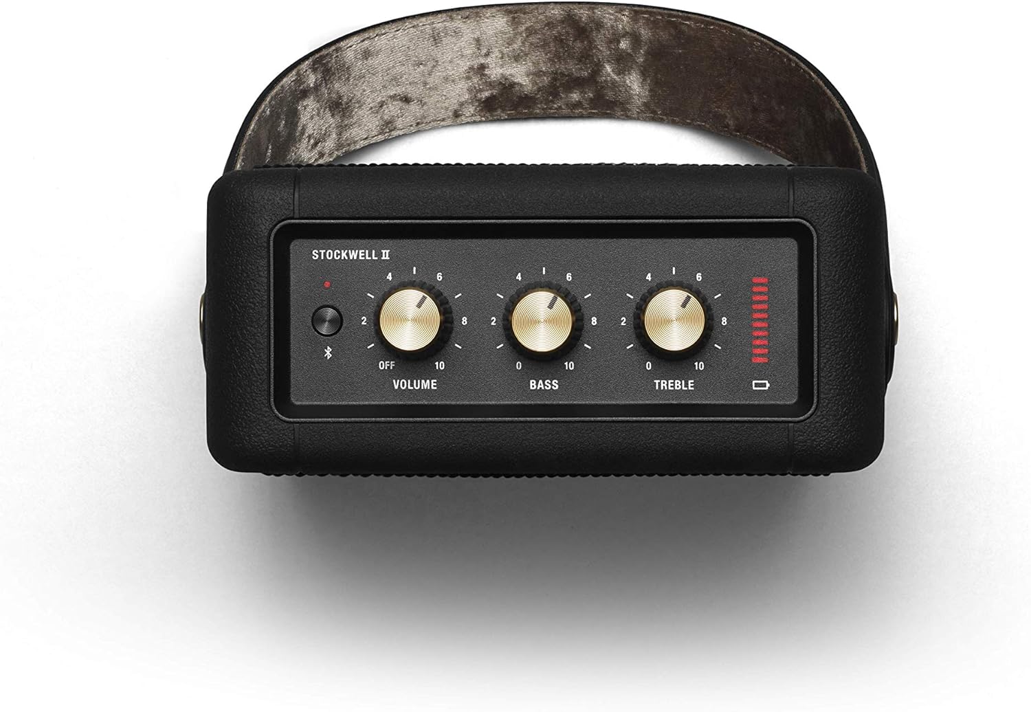 Marshall Stockwell II Portable Bluetooth Speaker  Black and Brass