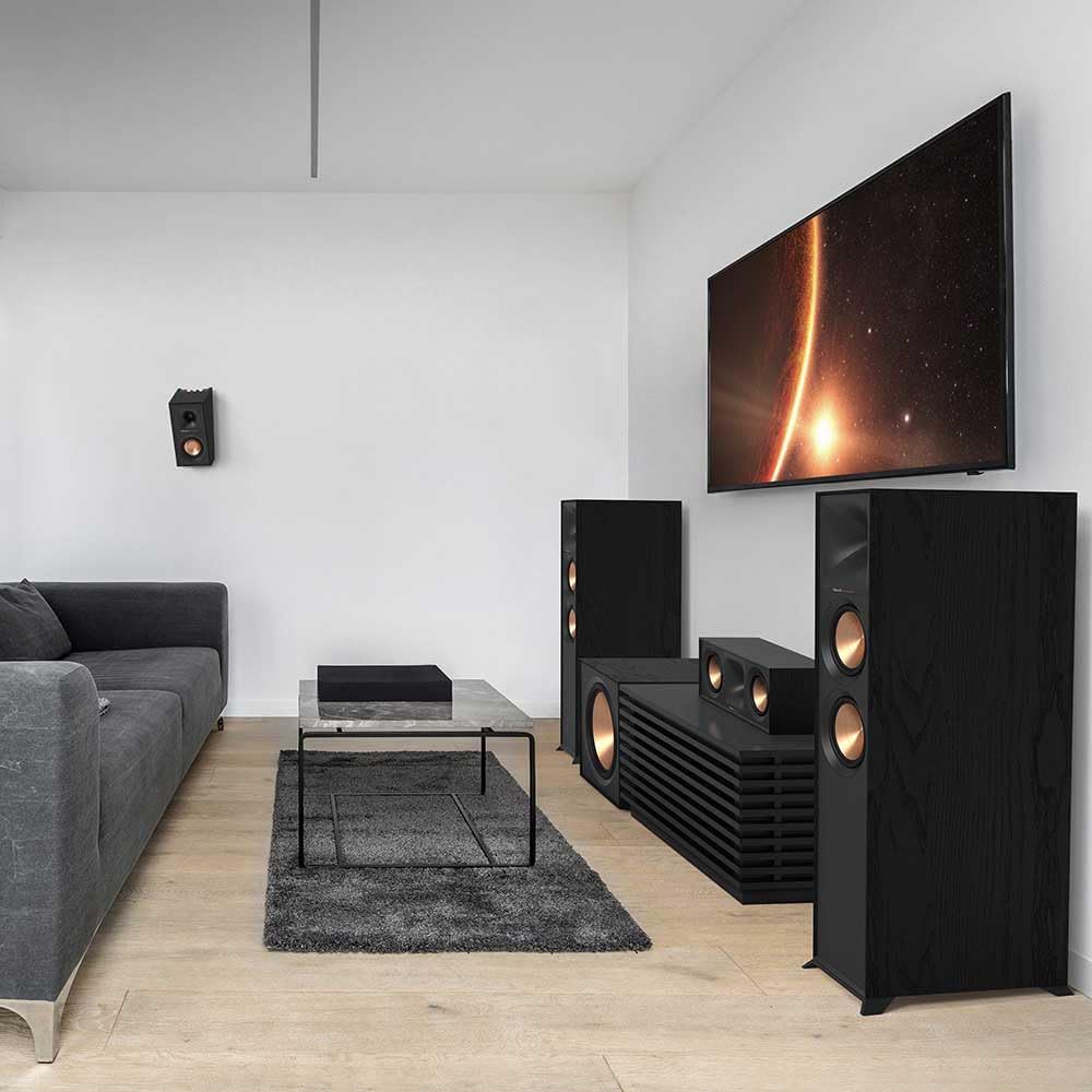 klipsch Reference Next R-605FA Dolby Atmos High-Performance  Horn-Loaded Floorstanding Speaker for Best-in-Class Immersive Home Theater in Black