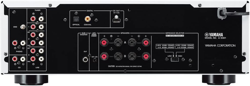 Yamaha Audio A-S301BL Natural Sound Integrated Stereo Amplifier (Black)